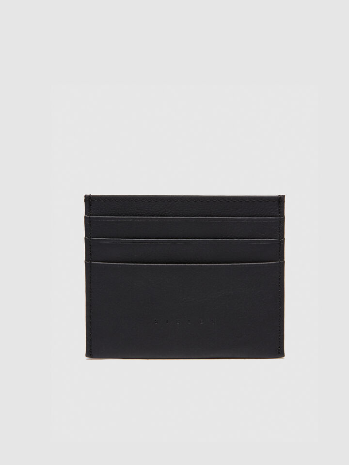 Leather card holder - null - Black | Sisley image number 2